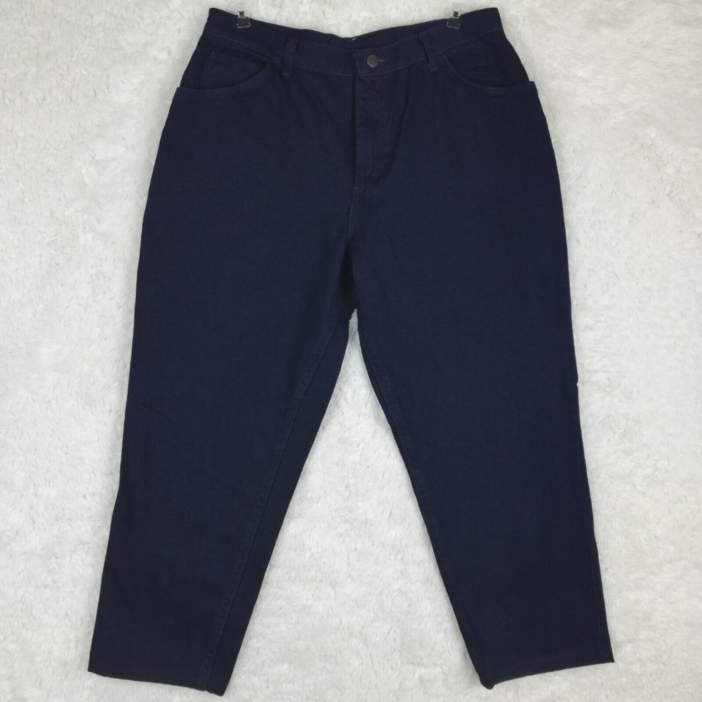 Gitano Womens Jeans Straight Leg Denim Blue Indigo Dark Wash Petite Plus 18P